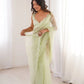 Violet Shimmer Sequin Net Saree