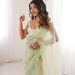 Violet Shimmer Sequin Net Saree