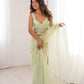Violet Shimmer Sequin Net Saree