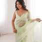 Violet Shimmer Sequin Net Saree