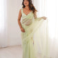 Violet Shimmer Sequin Net Saree