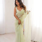 Violet Shimmer Sequin Net Saree