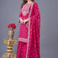 Designer Chinon Silk Embroidered Sharara Set
