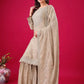Designer Chinon Silk Embroidered Sharara Set