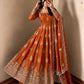 Sage Green Shimmer Silk Anarkali Gown Set
