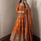 Sage Green Shimmer Silk Anarkali Gown Set