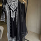 Black White Embroidered Kurta Set