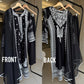 Black White Embroidered Kurta Set