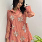 Sequin Floral Shrug Co-ord Set