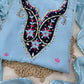 Powder Blue Chanderi Kurta Set with Dupatta