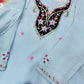 Powder Blue Chanderi Kurta Set with Dupatta