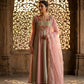 Mustard Panel Embroidered Anarkali