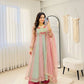 Mustard Panel Embroidered Anarkali