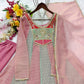 Mustard Panel Embroidered Anarkali