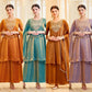 Diamond Georgette Sequin Sharara Suit