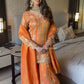 Embroidered Faux Georgette Palazzo Suit Set