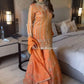 Embroidered Faux Georgette Palazzo Suit Set