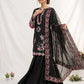 Black Floral Cutwork Suit