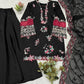 Black Floral Cutwork Suit