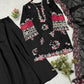 Black Floral Cutwork Suit