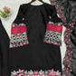 Black Floral Cutwork Suit