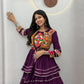 Gamthi Mirror Tiered Koti Lehenga