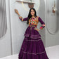 Gamthi Mirror Tiered Koti Lehenga
