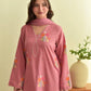 Rose Pink Floral Cutwork Kurta Set