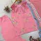 Rose Pink Floral Cutwork Kurta Set