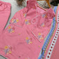 Rose Pink Floral Cutwork Kurta Set