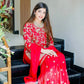 Embroidered Faux Georgette Plazzo Suit with Dupatta