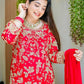 Embroidered Faux Georgette Plazzo Suit with Dupatta