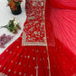Embroidered Faux Georgette Plazzo Suit with Dupatta