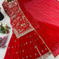 Embroidered Faux Georgette Plazzo Suit with Dupatta