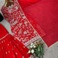 Embroidered Faux Georgette Plazzo Suit with Dupatta
