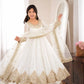 Red Sequin Embroidered Anarkali Set