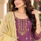 Embroidered Silk Kurta Palazzo Set with Dupatta