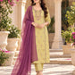 Embroidered Silk Kurta Palazzo Set with Dupatta