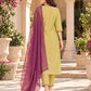 Embroidered Silk Kurta Palazzo Set with Dupatta