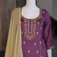 Embroidered Silk Kurta Palazzo Set with Dupatta