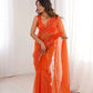 Violet Shimmer Sequin Net Saree