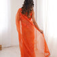 Violet Shimmer Sequin Net Saree