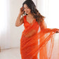 Violet Shimmer Sequin Net Saree