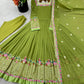 Designer Georgette Embroidered Gown Set