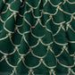 Emerald Green Embroidered Chanderi Gown Set with Open-Back Detail