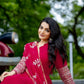 Embroidered Faux Georgette Gown with Dupatta