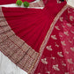 Embroidered Faux Georgette Gown with Dupatta
