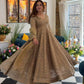 Mocha Sequin Flair Anarkali Set