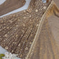 Mocha Sequin Flair Anarkali Set