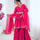 Embroidered Mal Chanderi Sharara Set with Dupatta